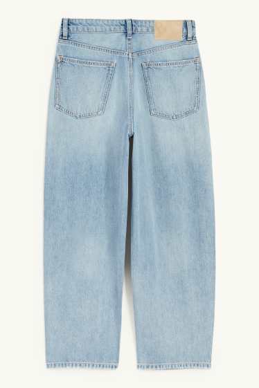 Dames - Barrel jeans - mid waist - jeanslichtblauw