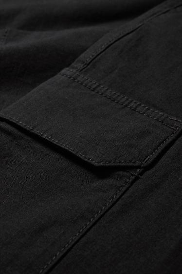 Herren - Cargohose - strukturiert - schwarz