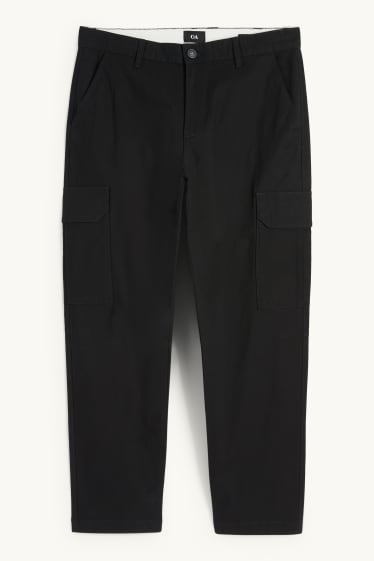 Herren - Cargohose - strukturiert - schwarz