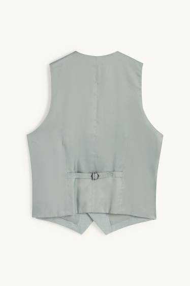 Herren - Baukasten-Weste - Slim Fit - hellgrün