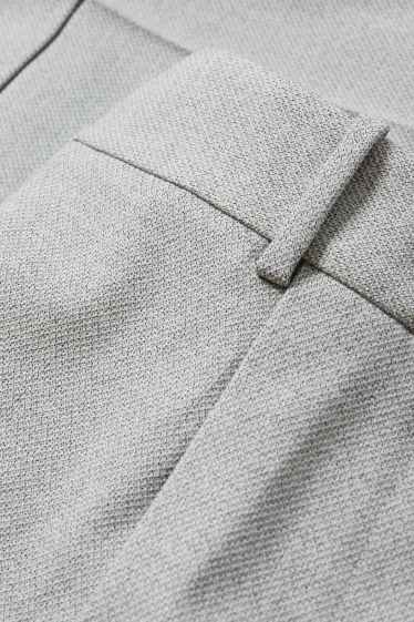 Femmes - Pantalon de bureau - high waist - regular fit - gris clair chiné