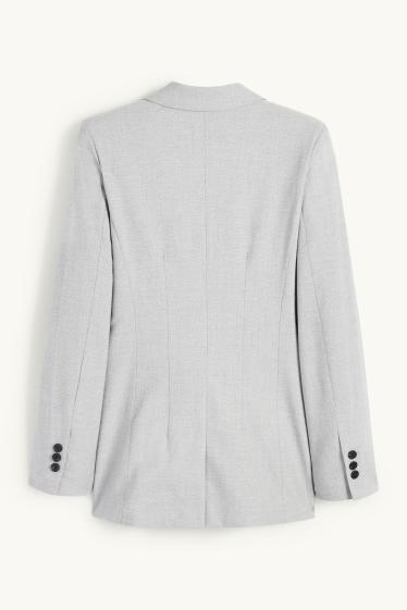 Women - Business blazer - regular fit - light gray-melange