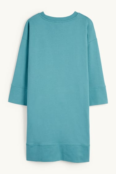 Damen - Sweatkleid - türkis