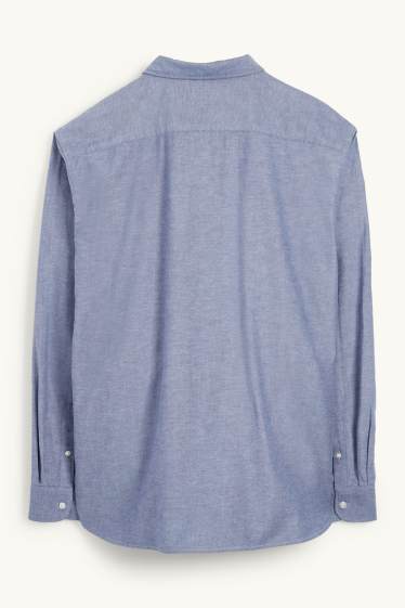 Pánské - Košile - regular fit - button-down - tmavomodrá