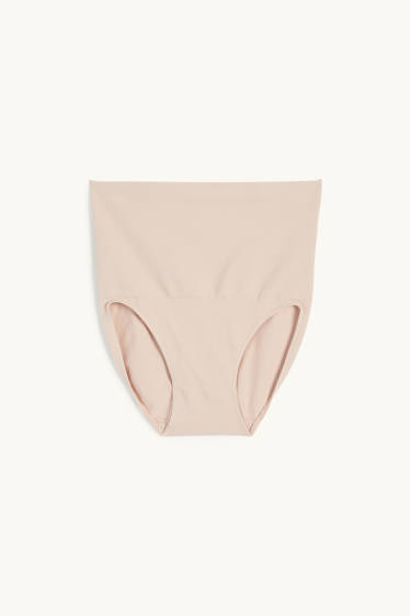 Femmes - Culotte gainante - sans coutures - beige clair