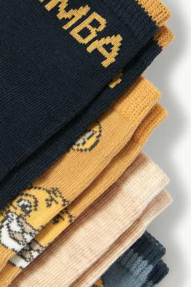 Baby Boys - Multipack of 4 - The Lion King - socks with motif - yellow