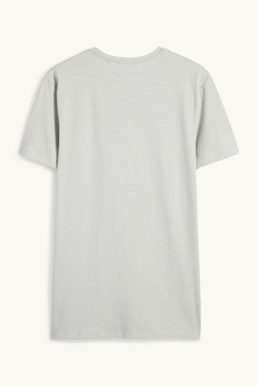 Heren - T-shirt - slim fit - Flex - lichtgrijs