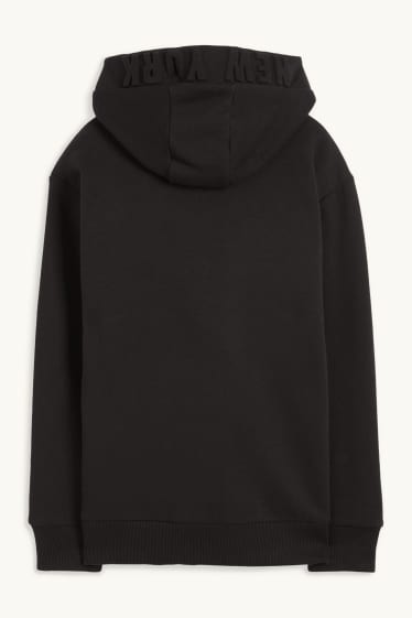 Dzieci chłopcy - Bluza z kapturem - czarny