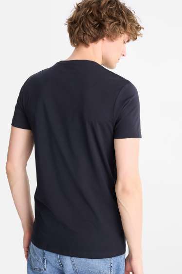 Men - T-shirt - slim fit - Flex - dark blue