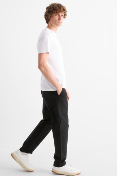 Herren - Cargohose - strukturiert - schwarz