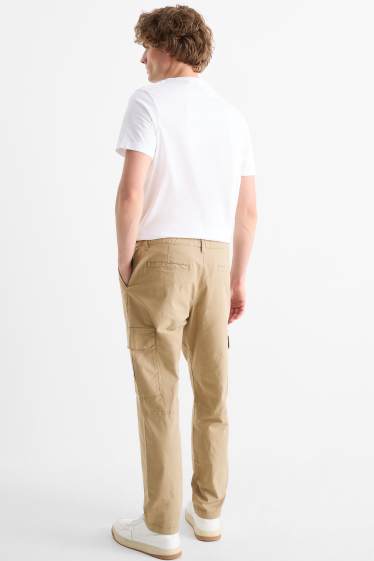 Herren - Cargohose - strukturiert - hellbraun