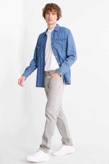 Herren - Hose - Slim Fit - Flex - LYCRA® - grau
