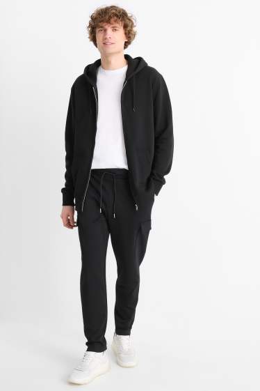Herren - Cargo-Jogginghose - schwarz