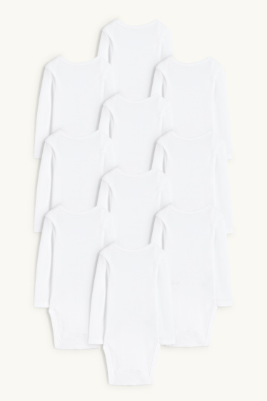 Unisex - Paquet de 10 - bodi per a nadó - blanc trencat