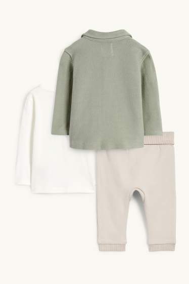 Baby Jungen - Dino - Baby-Outfit - 3 teilig - weiss