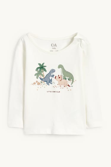 Baby Jungen - Dino - Baby-Outfit - 3 teilig - weiss