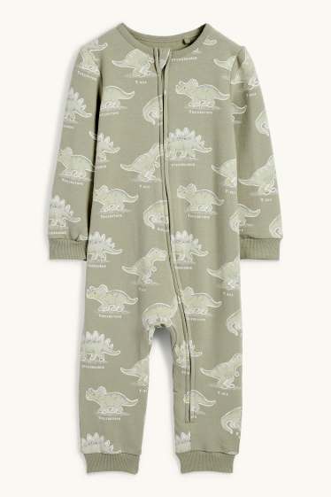 Bebés niñas - Dinosaurios - pijama para bebé - caqui