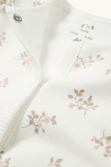 Bebés niñas - Florecitas - pijama para bebé - blanco