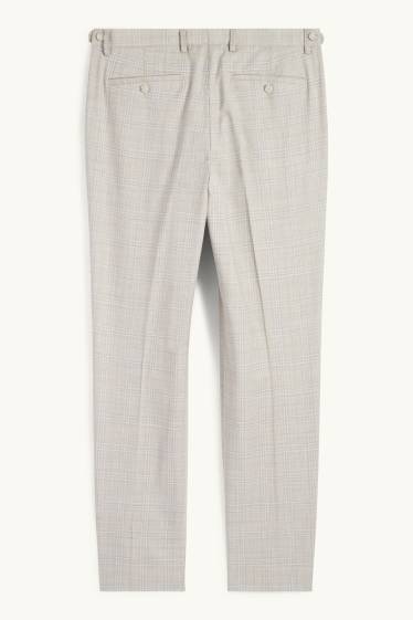 Men - Mix & match new wool trousers - regular fit - check - gray