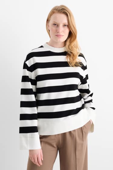 Dona - Dessuadora - de ratlles - negre/blanc