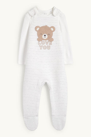 Unisex - Ossets - conjunt de pijama d’una peça - 2 peces - blanc