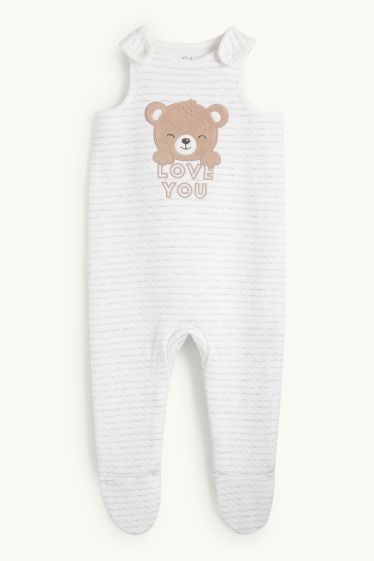 Unisex - Ossets - conjunt de pijama d’una peça - 2 peces - blanc