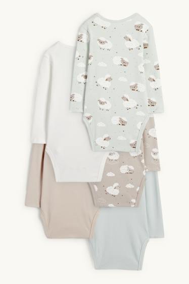 Unisex - Paquet de 5 - ovelletes - bodi per a nadó - verd menta