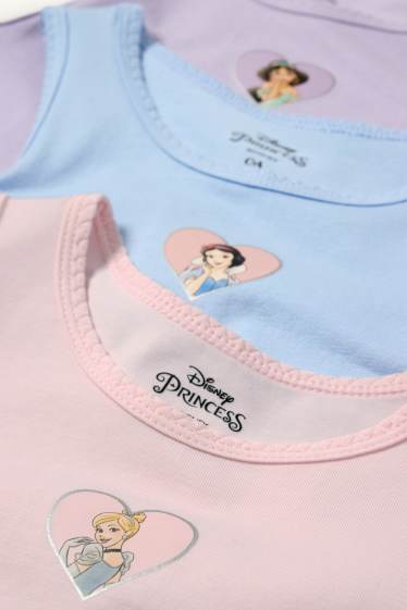 Kinder Mädchen - Multipack 3er - Disney Prinzessin - Singlet - rosa