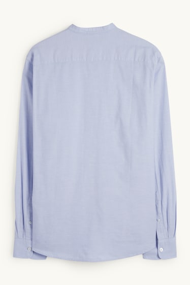 Herren - Hemd - Regular Fit - Stehkragen - hellblau