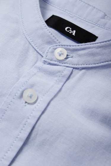 Herren - Hemd - Regular Fit - Stehkragen - hellblau