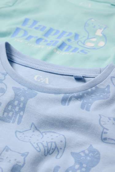 Nena - Paquet de 2 - gats - pijama - 4 peces - blau clar