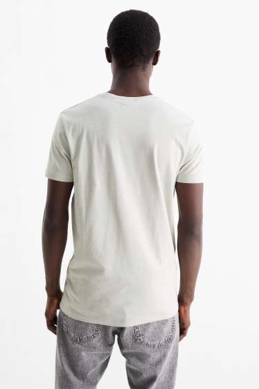 Heren - T-shirt - slim fit - Flex - lichtgrijs
