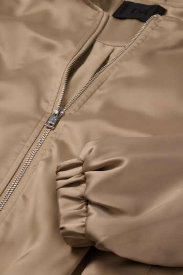 Women - Satin bomber jacket - gold