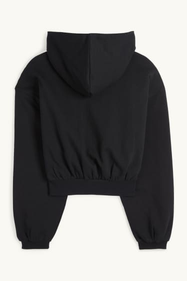 Women - Cropped hoodie - black