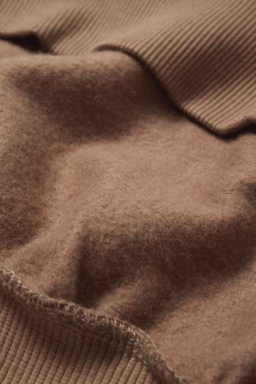Damen - Crop Hoodie - braun