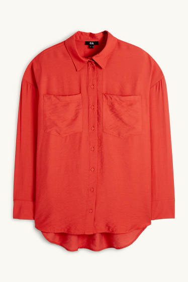 Damen - Bluse - rot