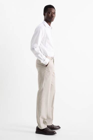 Men - Mix & match new wool trousers - regular fit - check - gray
