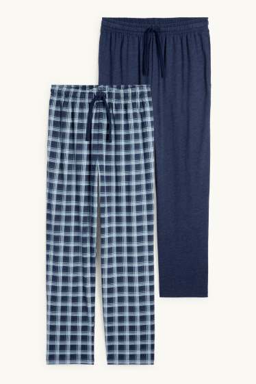 Men - Multipack of 2 - pyjama bottoms - dark blue