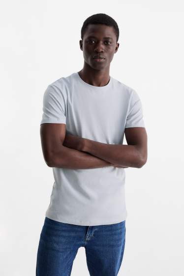 Uomo - T-shirt - slim fit - Flex - azzurro