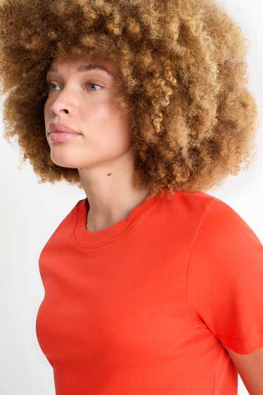 Femmes - T-shirt - slim fit - orange