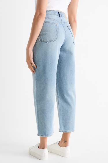 Dames - Barrel jeans - mid waist - jeanslichtblauw