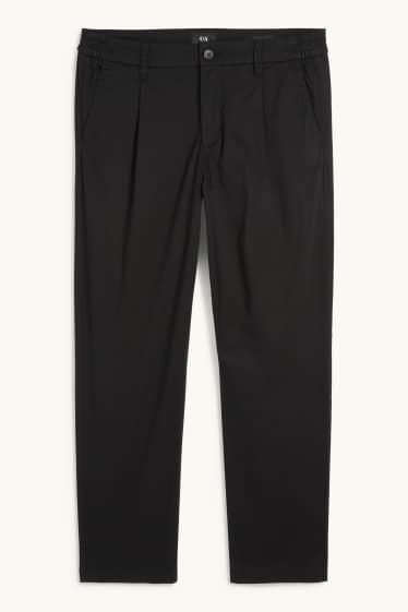 Pánské - Kalhoty chino - tapered fit - černá