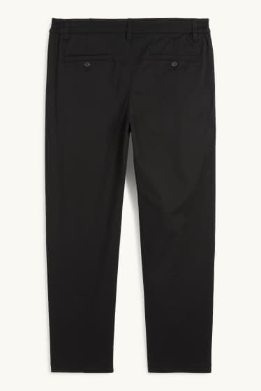 Pánské - Kalhoty chino - tapered fit - černá