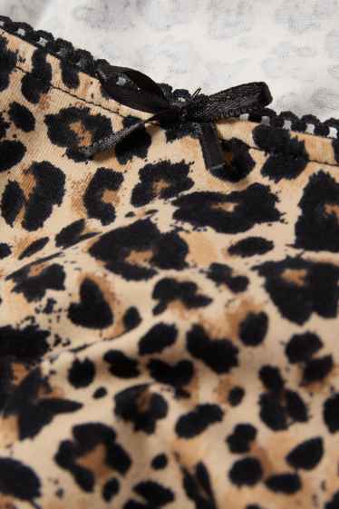Dames - Longsleeve - luipaardprint - beige