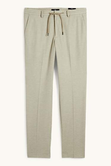 Bărbați - Pantaloni modulari - slim fit - structurați - bej