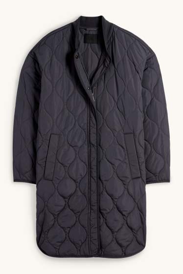 Women - Quilted coat - water-repellent - dark blue