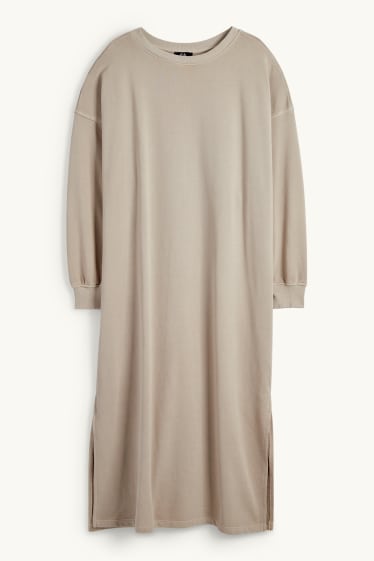 Donna - Vestito in felpa - beige