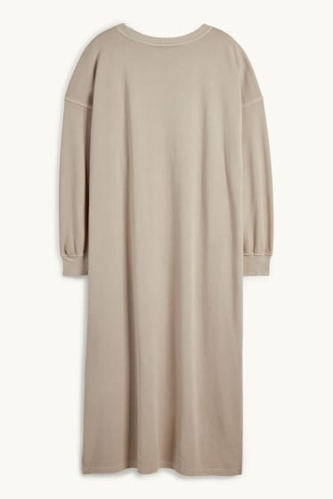 Donna - Vestito in felpa - beige