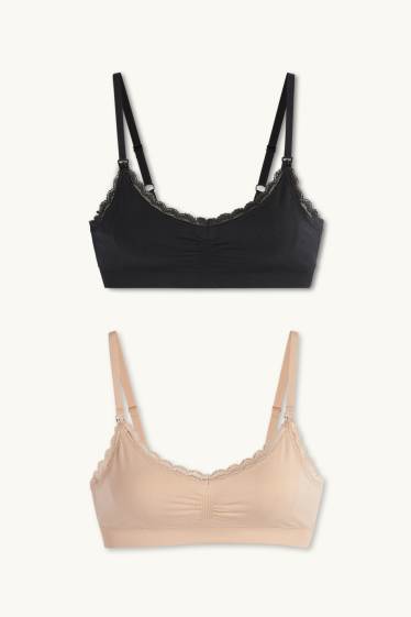 Women - Multipack of 2 - nursing bra - beige