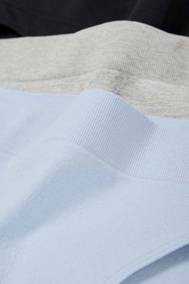 Dames - Set van 3 - slip - naadloos - lichtblauw